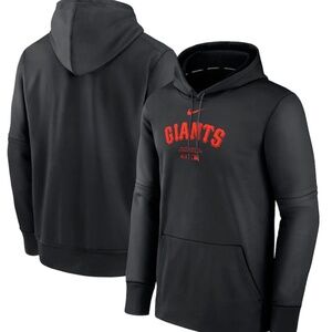 Men's San Francisco Giants Nike Black Authentic Collection Practice Hoodie Lg